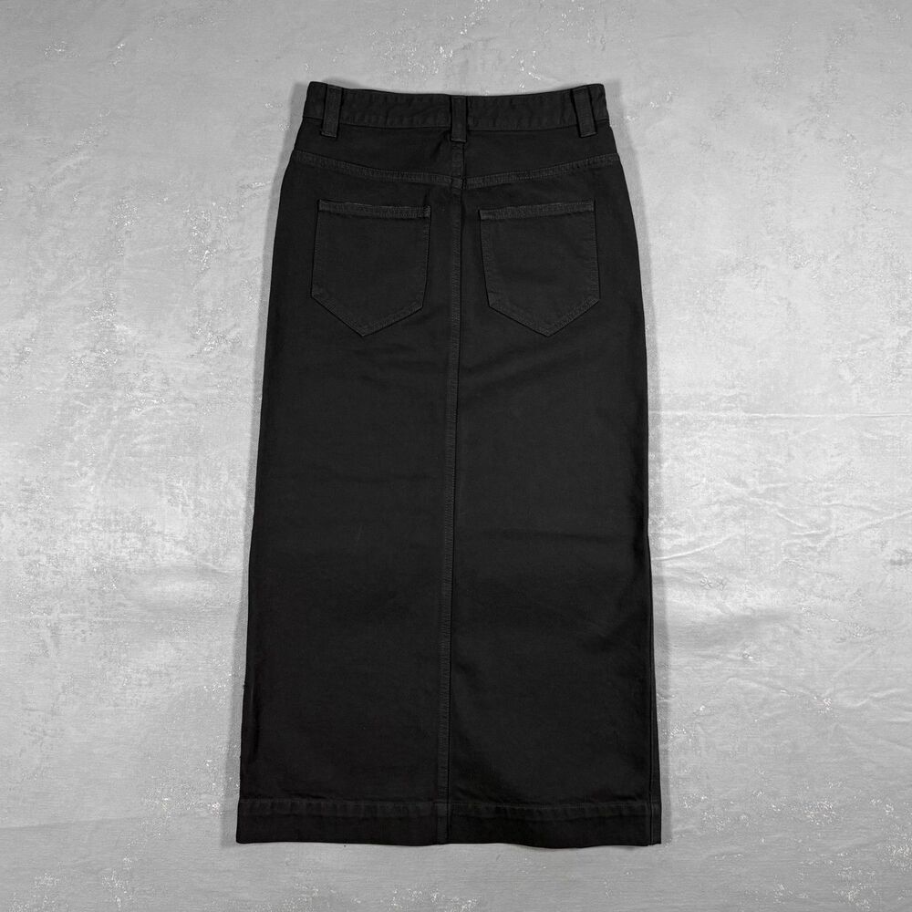 Khaite Neer Black Denim Maxi Skirt Size 26 - Picture 4 of 4